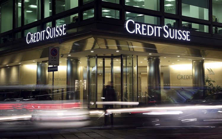 The Credit Suisse logo is seen at the headquarters in downtown Milan, Italy, March 9, 2016. Credit Suisse Group is under investigation in Italy in connection with a case looking into allegations that the bank helped wealthy clients transfer undeclared funds offshore, Italian judicial sources said on Wednesday.  REUTERS/Stefano Rellandini      TPX IMAGES OF THE DAY           TPX IMAGES OF THE DAY      - RTSA295