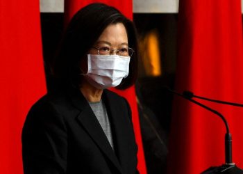 FILE PHOTO: Taiwanese President Tsai Ing-wen makes a speech at a rank promotion ceremony of military members in Taipei, Taiwan, December 26, 2022. REUTERS/Ann Wang